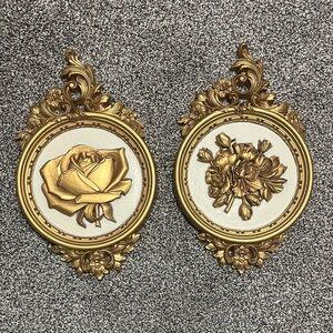 Elegant Gold Floral Wall Decor Set